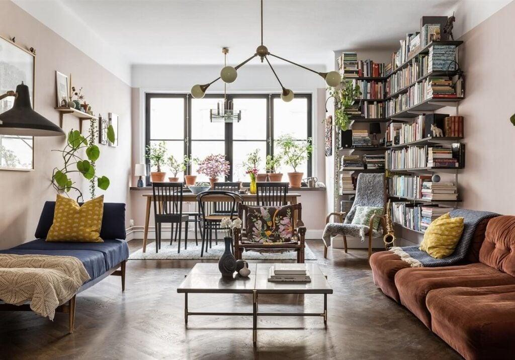 warm scandinavian living room