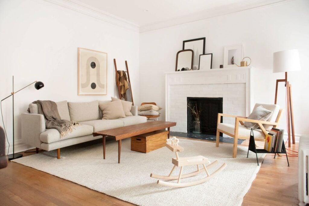 warm scandinavian living room