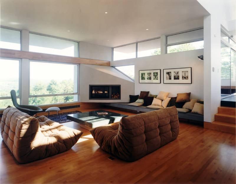 togo chair for a fireplace setting