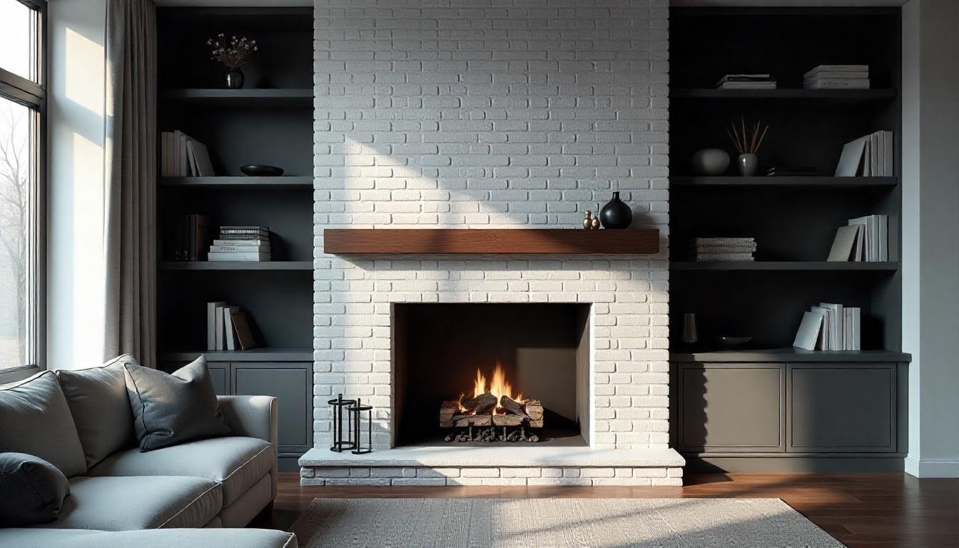 the right layout for the brick fireplace
